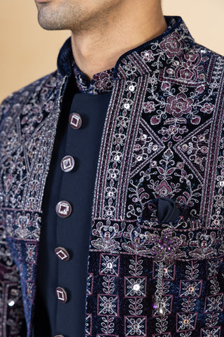 IBTIDA VELVET SHRUG INDO WESTERN