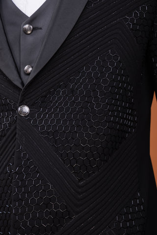 BLACK PENTAGON STONE TUXEDO