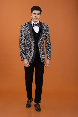 Black tuxedo designer for men wedding cocktail