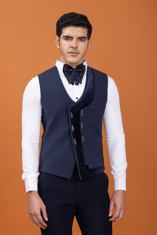 NAVY BLUE COTRISE TUXEDO