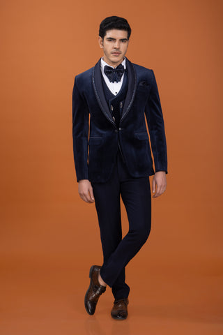 NAVY BLUE COTRISE TUXEDO