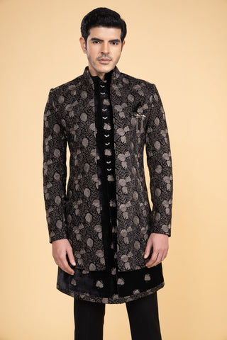 Black Sherwani For Men