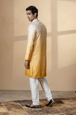 YELLOW OMBRE KURTA SET