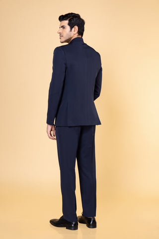 NAVY BLUE STATELY JODHPURI SET