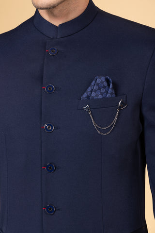 NAVY BLUE STATELY JODHPURI SET