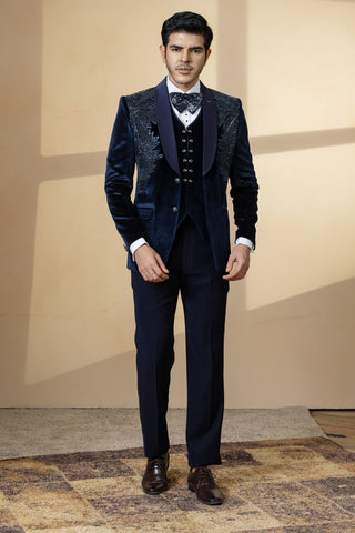 NEELRAJ BLUE VELVET TUXEDO