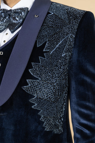 NEELRAJ BLUE VELVET TUXEDO