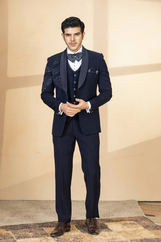 NAVY BLUE AARAV TUXEDO