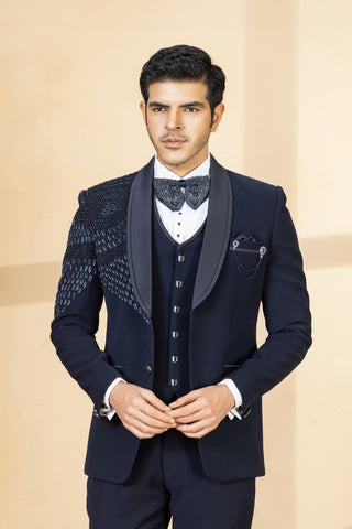 NAVY BLUE AARAV TUXEDO