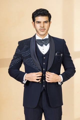 NAVY BLUE AARAV TUXEDO