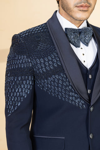 NAVY BLUE AARAV TUXEDO