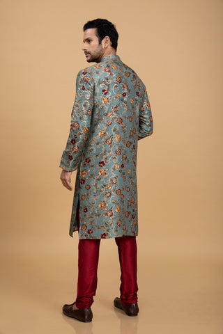 SEA GREEN KUNWAR KURTA SET