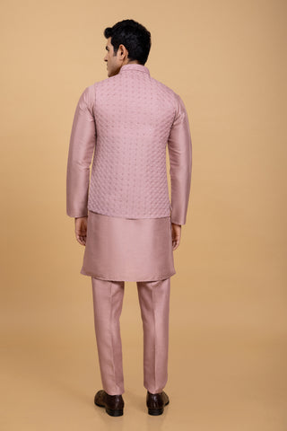 PEACH LAJAWAB JACKET KURTA SET