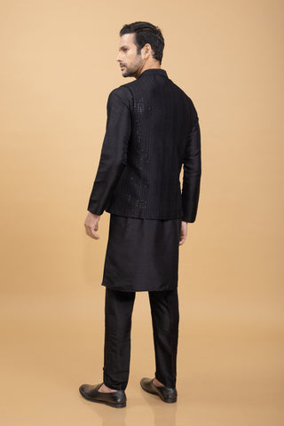 BLACK RAVEN JACKET KURTA SET