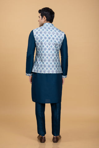 BLUE SITARE JACKET KURTA SET
