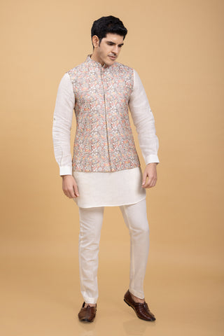 Designer coti kurta pajama linen for men