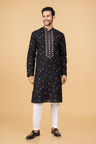 Black Kurta For Men 