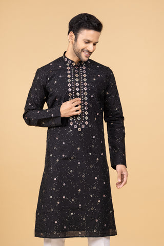 Black Kurta For Men wedding