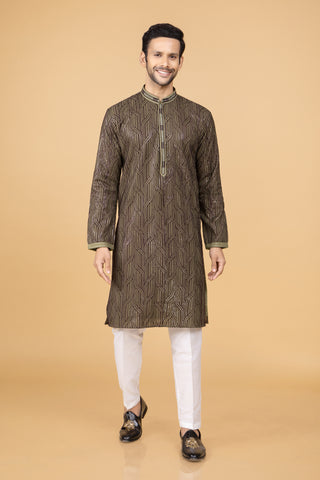 Shiny Green Kurta For men