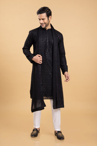 Black Kurta For Men 