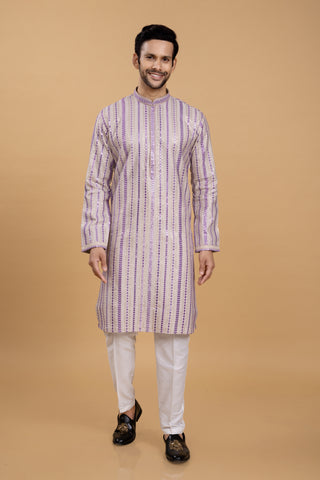 Purple Kurta Set