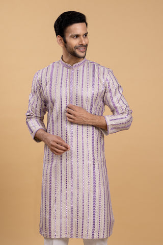 Purple Kurta pajama for men