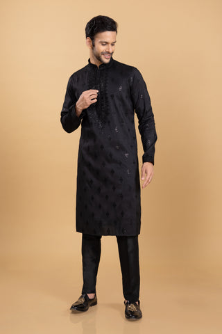 Black Kurta for men