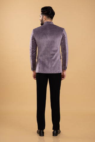 PURPLE VELVET JODHPURI SET