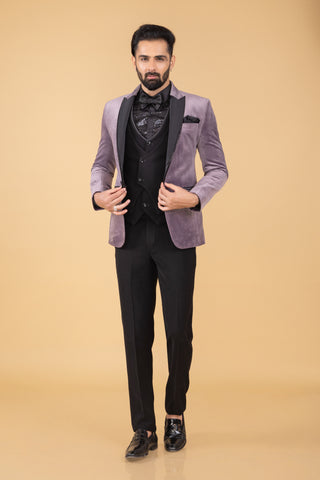 Lilac Velvet Tuxedo For Men for wedding