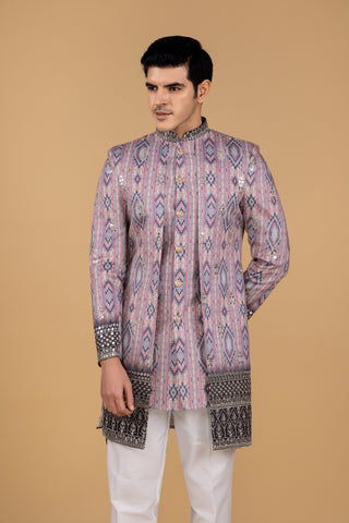 PINK RANGREZ SHRUG INDO WESTERN