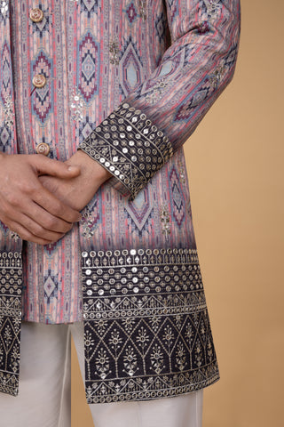 PINK RANGREZ SHRUG INDO WESTERN