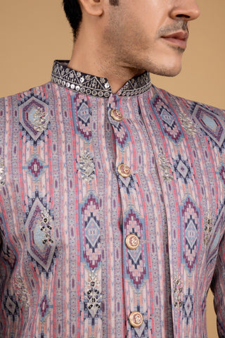 PINK RANGREZ SHRUG INDO WESTERN