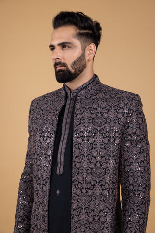 DARK GREY VERVE INDO WESTERN