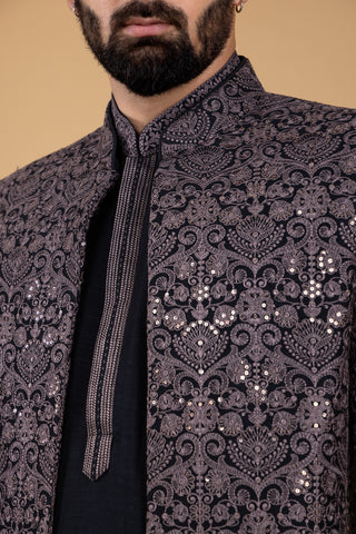 DARK GREY VERVE INDO WESTERN