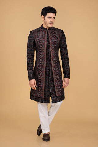 Black Indo Western For Men