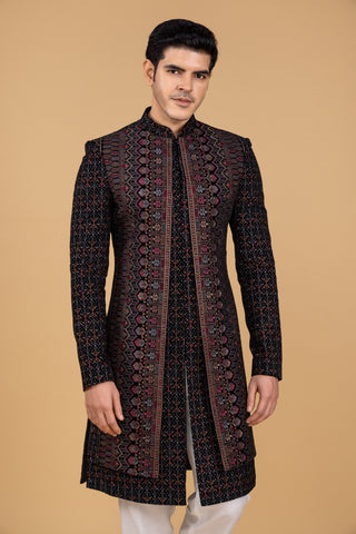 Black Sherwani For Men For Wedding