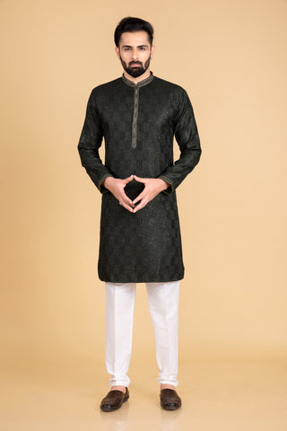 Dark Green Kurta Set