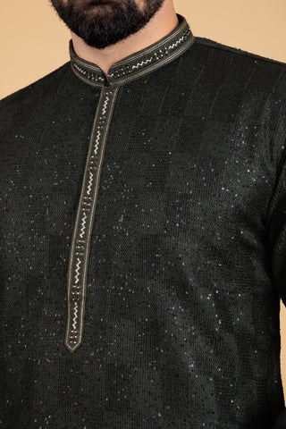 Green Kurta pajama for men