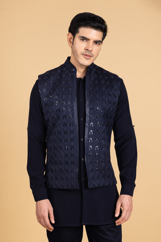 BLUE DESIGNER MEN OUTFIT FOR WEDDING