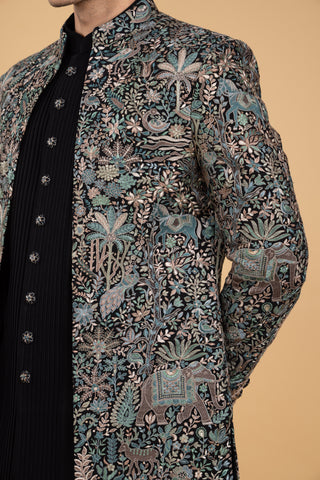 Black Indo Western For Men