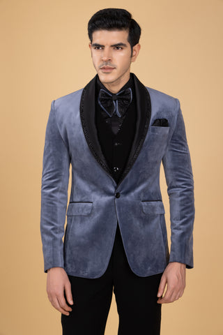 OBTUSE BLUE VELVET TUXEDO