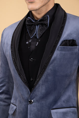 OBTUSE BLUE VELVET TUXEDO