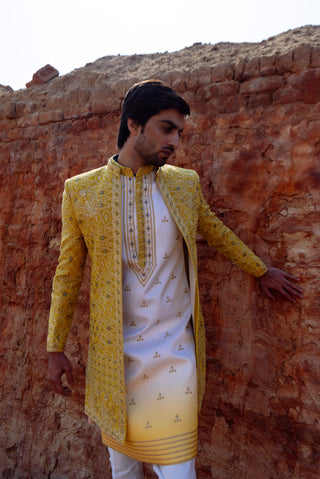 Yellow indo Western for men