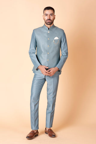 SKY BLUE SHRUG JODHPURI