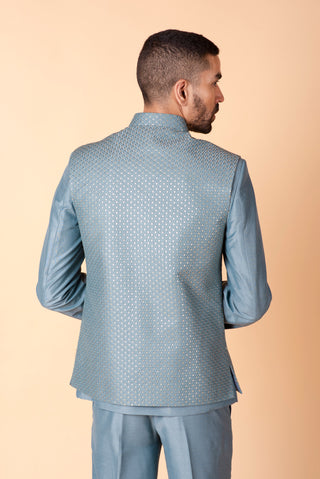 SKY BLUE SHRUG JODHPURI