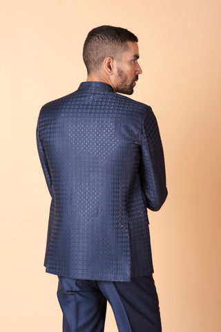 NAVY BLUE SEQUIN JODHPURI