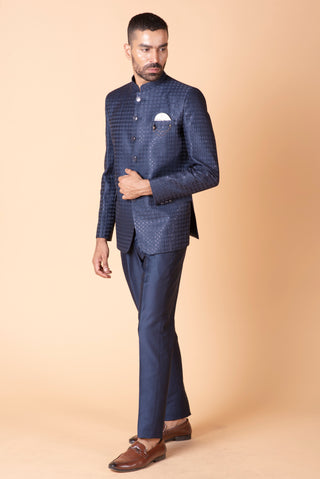 NAVY BLUE SEQUIN JODHPURI