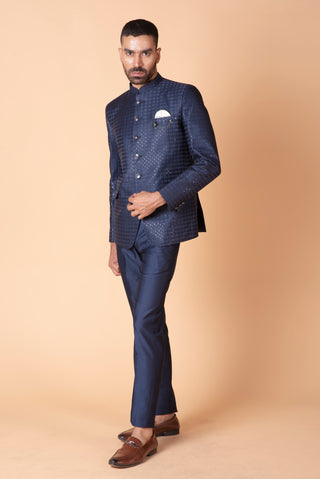 NAVY BLUE SEQUIN JODHPURI