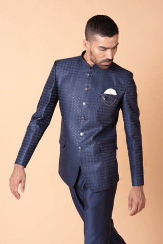 NAVY BLUE SEQUIN JODHPURI
