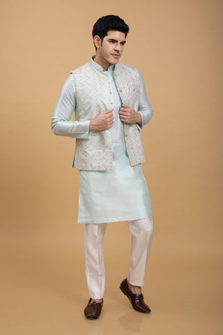 SEA GREEN SERENITY JACKET KURTA SET